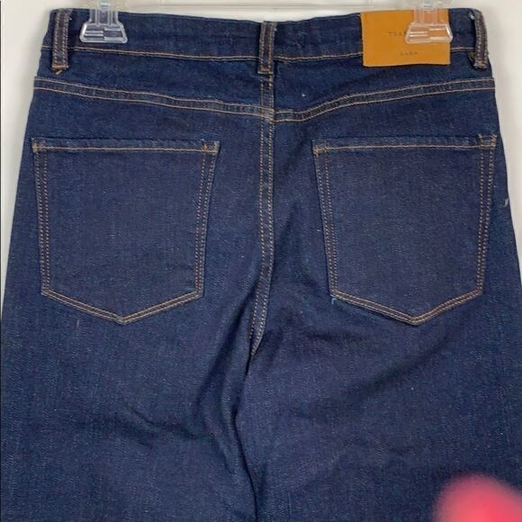 Zara Trafaluc wide leg high rise dark wash jeans - Picture 6 of 8